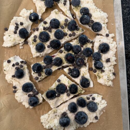 Frozen Blueberry Coconut Cream Bark